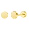 ZDE Women Earrings Flat Back Dot Earrings Titanium Hypoallergenic Cartilage NonNickel Earrings Studs for Sensitive Ears Simple Classic Screw On Stud Earring Gold 5MM