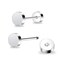ZDE Women Earrings Flat Back Dot Earrings Titanium Hypoallergenic Cartilage NonNickel Earrings Studs for Sensitive Ears Simple Classic Screw On Stud Earring Silver 5MM