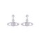 ZHOUMEIWENSP 1Pair Zircon Saturn Planet Earrings Aesthetic Cubic Saturn Planet Stud NANA Earring Jewelry for Women Gift Silver