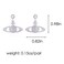 ZHOUMEIWENSP 1Pair Zircon Saturn Planet Earrings Aesthetic Cubic Saturn Planet Stud NANA Earring Jewelry for Women Gift Silver