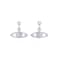 ZHOUMEIWENSP 1Pair Zircon Saturn Planet Earrings Aesthetic Cubic Saturn Planet Stud NANA Earring Jewelry for Women Gift Silver