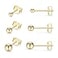 EPIRORA Sterling Silver Stud Earrings for Women 3 Pairs Tiny Ball Stud Earrings Round CZ Cubic Zirconia Earrings Set Cartilage Small Tragus Earrings Ball earrings2mm3mm4mm