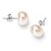 BURLAP LIFE 925 Sterling Silver Freshwater Real Button Pearl Stud Earrings Quality Pearl Earrings for Women Pink Pearl 8mm9mm