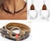 Inbagi 3 Pcs Western Jewelry for Women Bohemian Set Boho Pendant Long Choker Faux Leather Layered Bracelet Dangle EarringsSolid Style