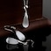 Merdia Womens 925 Sterling Silver Created Cats Eye Teardrop Pendant and Earrings Set Wedding Jewelry Set