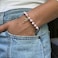 Qiuseadu Bow Coquette Preppy Beaded Bracelet Necklace Set for WomenPink