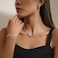 Tatibana Fashion Water Diamond Earring Set Wedding Jewelry Tennis Necklace
