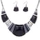 YAZILIND Vintage Ethnic Black Bib Collar Earrings Necklace Jewelry Set Women