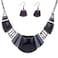 YAZILIND Vintage Ethnic Black Bib Collar Earrings Necklace Jewelry Set Women