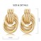 shinelab Chunky Gold Earrings for Women Knot Link Circle Statement Drop Dangle Classic Earrings Studs Trendy