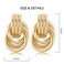 shinelab Chunky Gold Earrings for Women Knot Link Circle Statement Drop Dangle Classic Earrings Studs Trendy