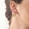 shinelab Chunky Gold Earrings for Women Knot Link Circle Statement Drop Dangle Classic Earrings Studs Trendy