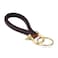 lasenersm 1 Pack Upscale Leather Keychain Elegant Handmade Car Key Chain with Brass Horseshoe Buckle D Ring and Key Ring Handmade Key Chain Strap to Organize Keys Coffeetone Strap