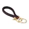 lasenersm 1 Pack Upscale Leather Keychain Elegant Handmade Car Key Chain with Brass Horseshoe Buckle D Ring and Key Ring Handmade Key Chain Strap to Organize Keys Coffeetone Strap