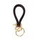 lasenersm 1 Pack Upscale Leather Keychain Elegant Handmade Car Key Chain with Brass Horseshoe Buckle D Ring and Key Ring Handmade Key Chain Strap to Organize Keys Coffeetone Strap