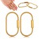 Styquenzer 252 x 134 Inch 2 Pcs Brass Screw Lock Keychain Durable Brass Screw Lock Clip Key Ring Simple Style Car Keychain for Men Women Gold