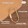 Styquenzer 252 x 134 Inch 2 Pcs Brass Screw Lock Keychain Durable Brass Screw Lock Clip Key Ring Simple Style Car Keychain for Men Women Gold