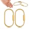 Styquenzer 252 x 134 Inch 2 Pcs Brass Screw Lock Keychain Durable Brass Screw Lock Clip Key Ring Simple Style Car Keychain for Men Women Gold