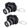 Calsgkspray 2Pcs Black Camera Keychain with SoundKey Ring Decor Bag Wallet PendantMini Camera Design Keychain Cute Novelty Ring Child Toy Kids Key Chain Pendant Creative Gift Key Chain Decorative Keyc