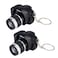 Calsgkspray 2Pcs Black Camera Keychain with SoundKey Ring Decor Bag Wallet PendantMini Camera Design Keychain Cute Novelty Ring Child Toy Kids Key Chain Pendant Creative Gift Key Chain Decorative Keyc