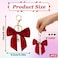 Hariendny 4 Pack Purse Charms Bow Keychain for Handbag Cute Car Key Chain Black Red White Green Bowknot Key Ring Bag Charm Pendant for Girls