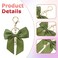 Hariendny 4 Pack Purse Charms Bow Keychain for Handbag Cute Car Key Chain Black Red White Green Bowknot Key Ring Bag Charm Pendant for Girls