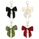 Hariendny 4 Pack Purse Charms Bow Keychain for Handbag Cute Car Key Chain Black Red White Green Bowknot Key Ring Bag Charm Pendant for Girls
