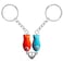 Agromusk Matching Heart KeychainCute Ceramic Fish Matching Couples Stuff KeyringsValentines Day Gifts for Him Her OrangeBlue