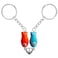 Agromusk Matching Heart KeychainCute Ceramic Fish Matching Couples Stuff KeyringsValentines Day Gifts for Him Her OrangeBlue