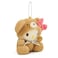 Ahlsense Cute Hello Plush Keychain Classic Series Mini Soft Stuffed Keychain Charm for Backpacks Purses Girls and Fans Bear Brown