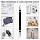 Alban Leather 2Clip Strap for Wallet Clutch Wristlet Purse Keys Keychain for Women and Men BlackSilver Standard