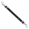 Alban Leather 2Clip Strap for Wallet Clutch Wristlet Purse Keys Keychain for Women and Men BlackSilver Standard
