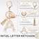 ANHBKAR Alphabet Initial Letter Keychain Butterfly Keychain Cute Resin Initial Keychain to Backpack Charms Key chain Gift for Women Girls A WHITE