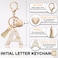 ANHBKAR Alphabet Initial Letter Keychain Butterfly Keychain Cute Resin Initial Keychain to Backpack Charms Key chain Gift for Women Girls A WHITE