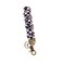 ANDI Wristlet Keychain for Women Scrunchie Bracelet Key Ring With Clip Closure Stretchy Comfortable Wrist Lanyard Key Chain For Car Keys ID Cards Black Checkerboard