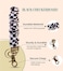 ANDI Wristlet Keychain for Women Scrunchie Bracelet Key Ring With Clip Closure Stretchy Comfortable Wrist Lanyard Key Chain For Car Keys ID Cards Black Checkerboard