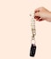 ANDI Wristlet Keychain for Women Scrunchie Bracelet Key Ring With Clip Closure Stretchy Comfortable Wrist Lanyard Key Chain For Car Keys ID Cards No Worries