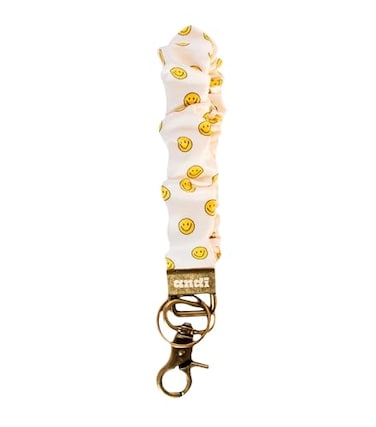ANDI Wristlet Keychain for Women Scrunchie Bracelet Key Ring With Clip Closure Stretchy Comfortable Wrist Lanyard Key Chain For Car Keys ID Cards No Worries