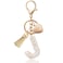ANHBKAR Alphabet Initial Letter Keychain Butterfly Keychain Cute Resin Initial Keychain to Backpack Charms Key chain Gift for Women Girls J WHITE