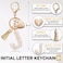 ANHBKAR Alphabet Initial Letter Keychain Butterfly Keychain Cute Resin Initial Keychain to Backpack Charms Key chain Gift for Women Girls J WHITE