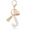 ANHBKAR Alphabet Initial Letter Keychain Butterfly Keychain Cute Resin Initial Keychain to Backpack Charms Key chain Gift for Women Girls J WHITE