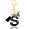 ANHBKAR Alphabet Initial Letter Keychain Butterfly Keychain Cute Resin Initial Keychain to Backpack Charms Key chain Gift for Women Girls S BLACK