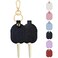 ANHBKAR Leather Keys Sleeve for Broken Car Key Loop Replacement Cute Keychain Cover Protector Holder for Men Women Large Black 01