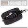 AUONY Unisex Genuine Leather Key Case Wallet Pouch Bag Keychain Holder with Key Ring Zipper Coffee