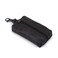 AUONY Unisex Genuine Leather Key Case Wallet Pouch Bag Keychain Holder with Key Ring Zipper Coffee