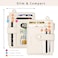 BAOSIWA Silicone Beaded Bracelet Keychain Wallet Beige Wristlet Credit Card Holder Small RFID Wallet Bangle Key Ring for Women with Zipper Pocket
