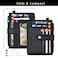 BAOSIWA Silicone Beaded Bracelet Keychain Wallet Black Wristlet Credit Card Holder Small RFID Wallet Bangle Key Ring for Women with Zipper Pocket