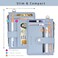 BAOSIWA Silicone Beaded Bracelet Keychain Wallet Blue Wristlet Credit Card Holder Small RFID Wallet Bangle Key Ring for Women with Zipper Pocket