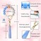 BAOSIWA Silicone Beaded Bracelet Keychain Wristlet Key Ring Blue Bangle Chains for Women with Leather Tassel