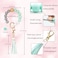 BAOSIWA Silicone Beaded Bracelet Keychain Wristlet Key Ring Green Bangle Chains for Women with Leather Tassel